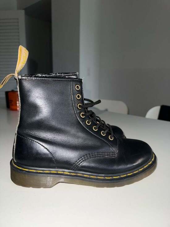Dr. Martens Other - Dr. Martens 1460 Vegan 8-Eye Black Boots Size US Women's 8 / Men's 7